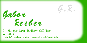 gabor reiber business card